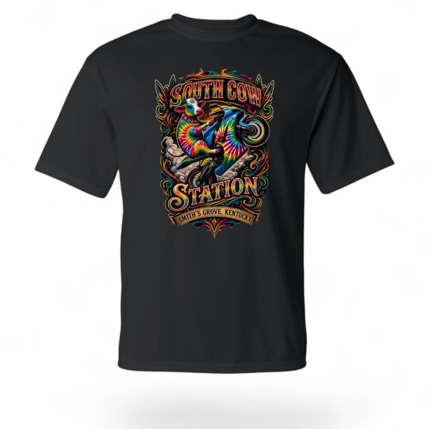 South Cow Station Sport Bike SG KY Black T-Shirt